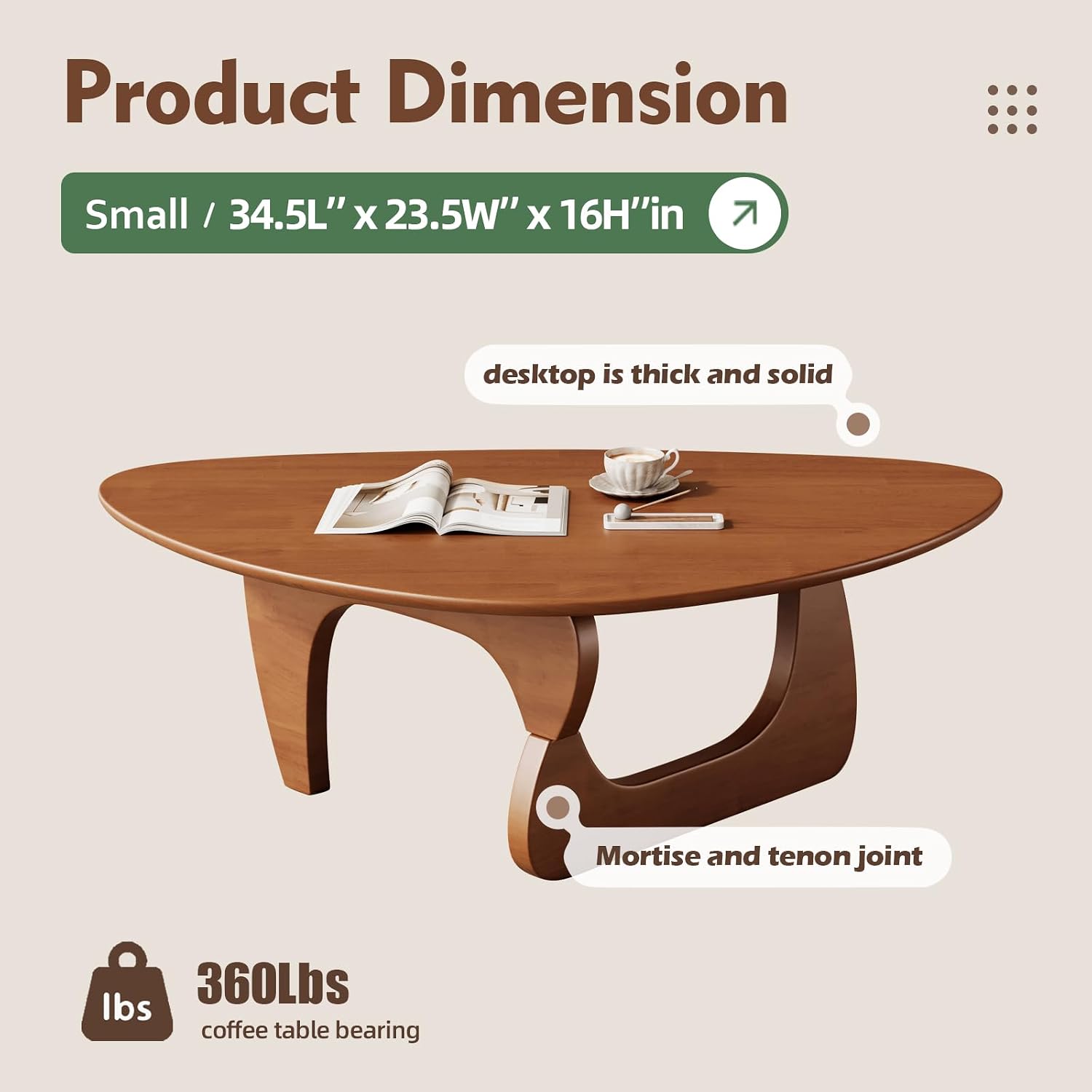 Mid-Century Walnut Coffee Table for Sitting Room