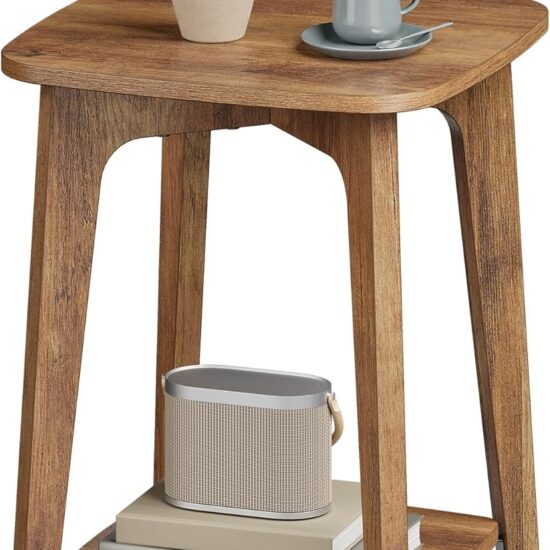 Two-Tier Small Square Side Table, Bedside Table