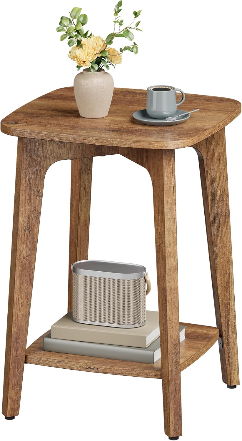 Two-Tier Small Square Side Table, Bedside Table