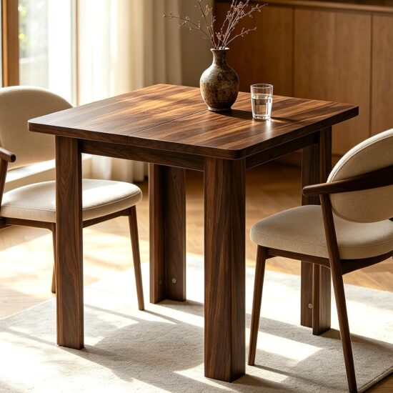 31.5" Square Dining Table for 2–4, Walnut